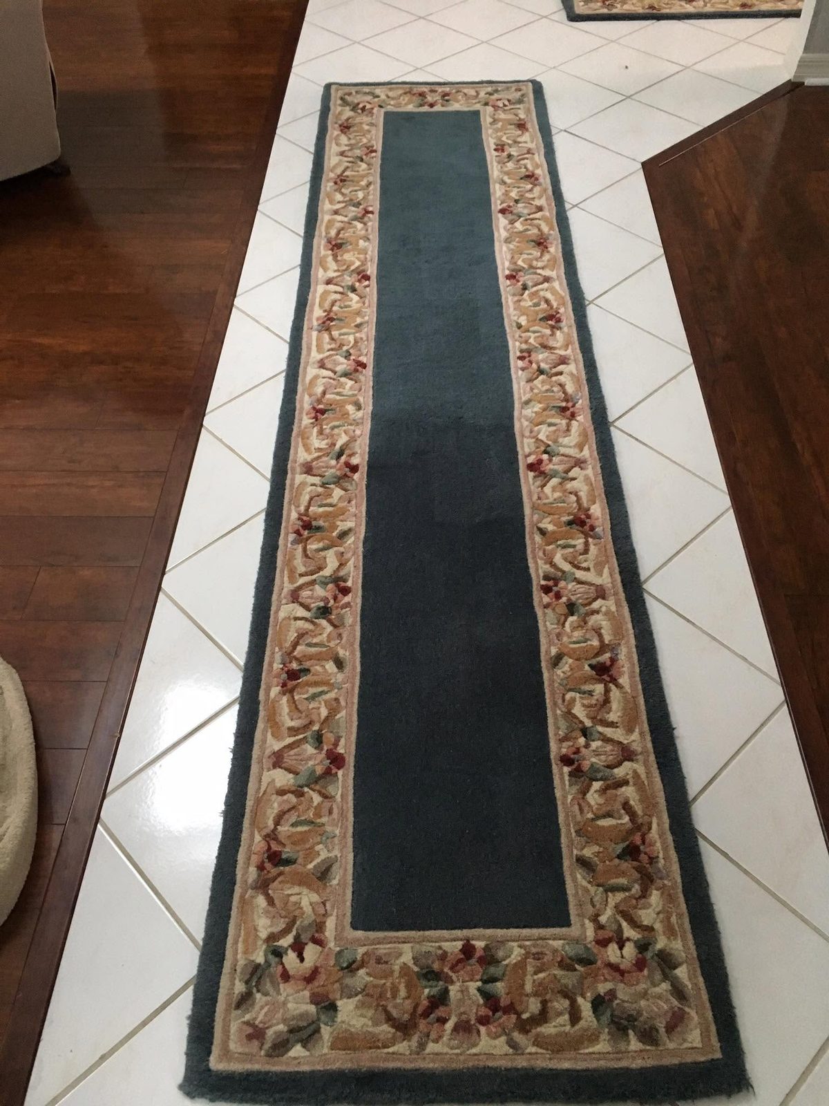 Hallway runner rug professionally cleaned